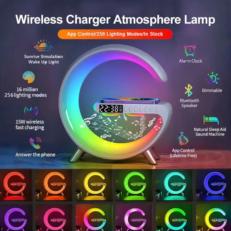 Multifunction LED Lamp With Speaker And Wireless Charging