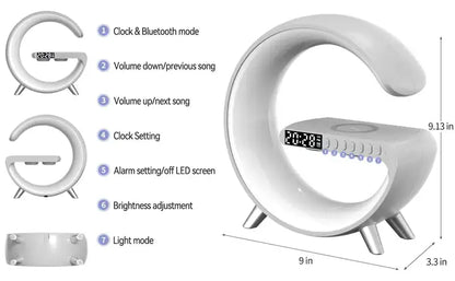 Multifunction LED Lamp With Speaker And Wireless Charging