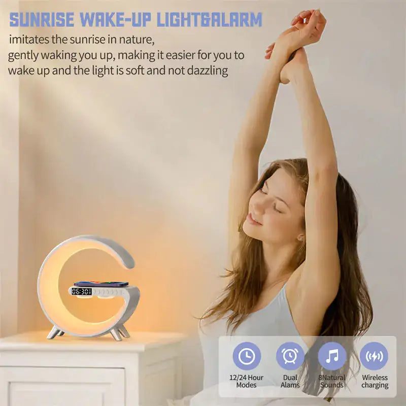 Multifunction LED Lamp With Speaker And Wireless Charging
